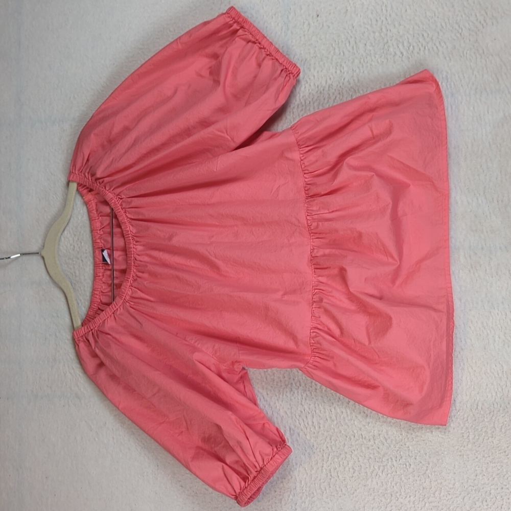 Old Navy Women's Pink Puff Sleeve Tunic Shirt Size S